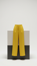 Taxi yellow wide-leg trousers
